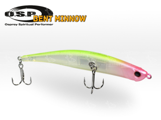 Воблер O.S.P Bent Minnow 106F 10г - P74 Pink Head/Chart